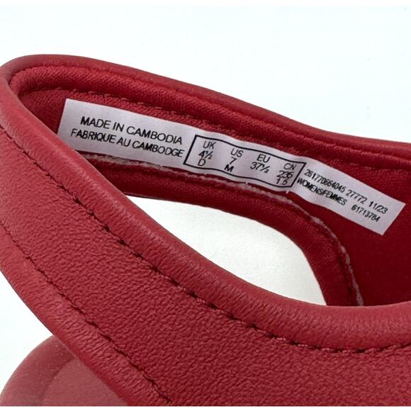 Clarks Collection Women's Chelseah Gem Wedge Sandal, Red Leather, Size 7 - Picture 7 of 7